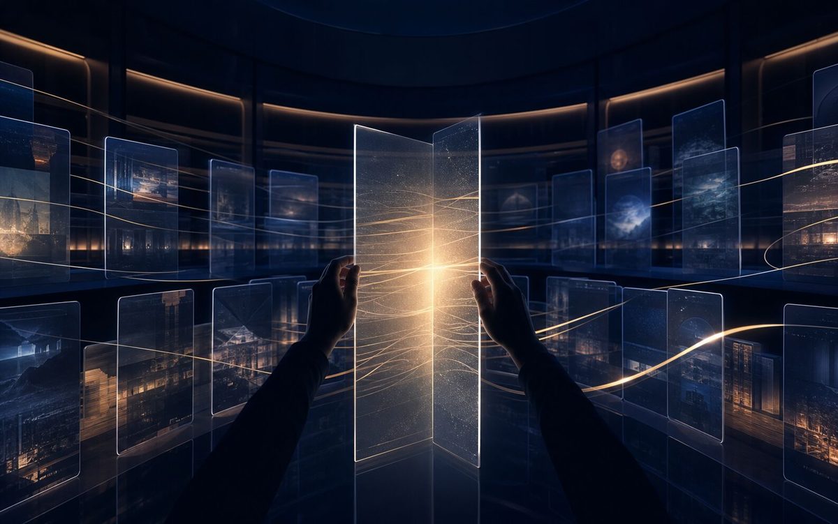 Soft architectural light over a knowledge space — contact is a human conversation, not a call-centre stock photo.